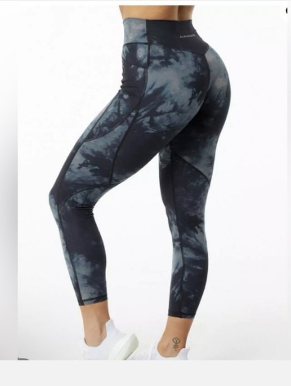 Alphalete Black Charcoal Tie-Dye Performance Leggings